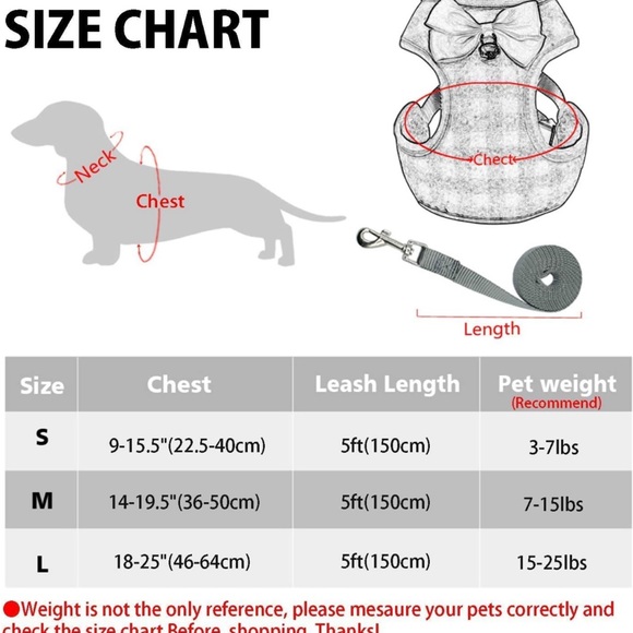 Small Dog & Cat Harness & Leash Set - No Pull Pet Harness -1 left - Picture 7 of 7